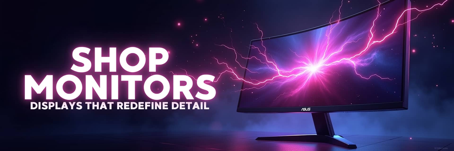 Monitors banner featuring LG, Asus, ViewSonic, HP, Lenovo, Dahua, and gaming monitors for professional and gaming use – NovaTech South Africa.