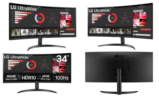 LG 34" UltraWide Curved 21:9 QHD LED Monitor