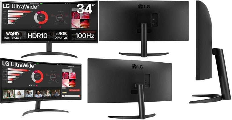 LG 34WR50QK UltraWide Curved Monitor - Computer Monitors