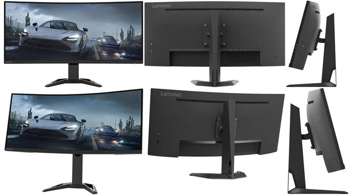 Lenovo G34w-30 34 Inch WQHD LED VA Curved Gaming Monitor - Computer Monitors