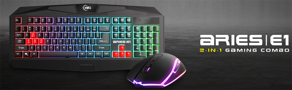 KWG ARIES E1 2-IN-1 GAMING RGB COMBO