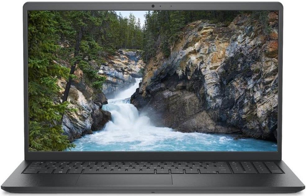 Dell Vostro 15 3530 i5 Notebook with sleek black design and vivid waterfall display