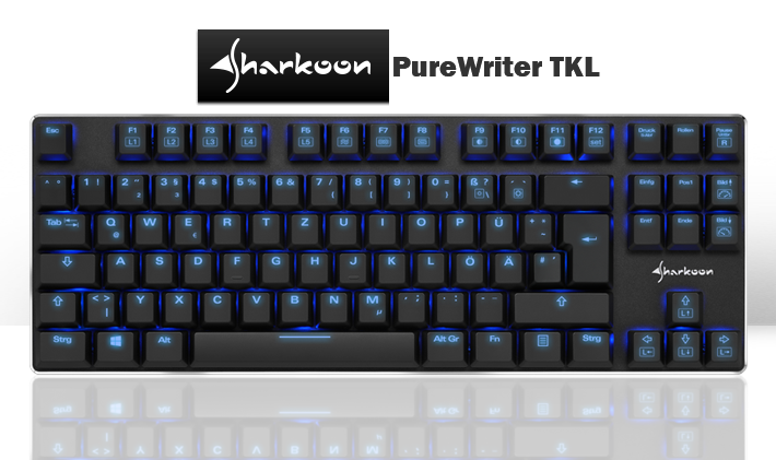 Sharkoon PureWriter TKL Mechanical USB Keyboard